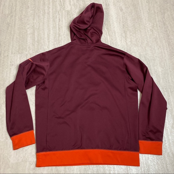 VT Virginia Tech sweatshirt Nike medium maroon and orange - Picture 10 of 12
